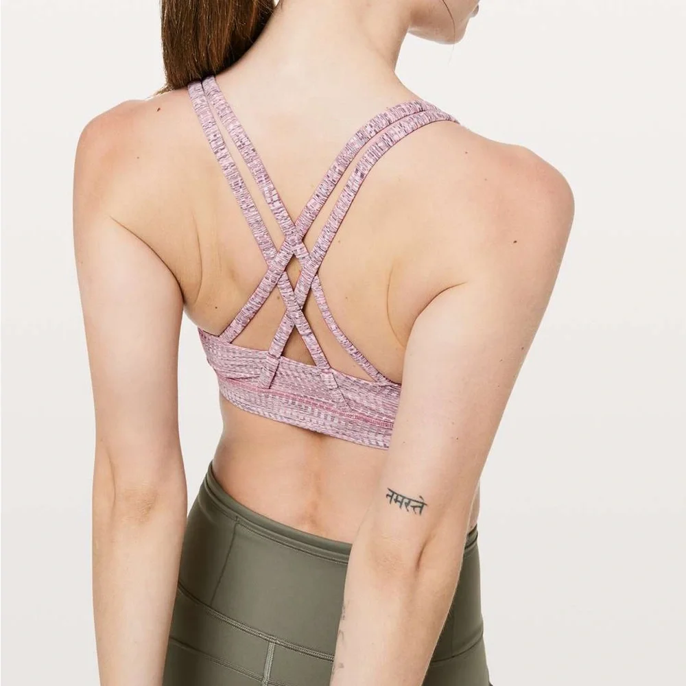 Lululemon Energy Bra Arrow Jacquard Antique Bark Copper Coil Size 4 - W2AI8S
